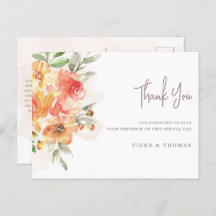 水彩フローラ結婚の感謝