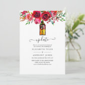 水彩フローラ結婚の更新 招待状 (スタンド正面)