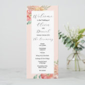 水彩フローラ結婚の献立詳細 プログラム (スタンド正面)