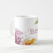 水彩フローラ結婚の花嫁 コーヒーマグカップ (正面左)