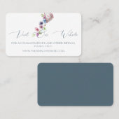 水彩フローラ結婚のWebサイト挿入カード プレイスカード (正面/裏面)