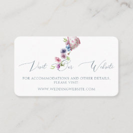 水彩フローラ結婚のWebサイト挿入カード プレイスカード