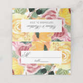 水彩フローラ結婚エレガント プレイスカード (外部開封)