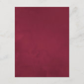 水彩フローラ結婚クリスマスゲスト詳細 エンクロージャーカード (裏面)