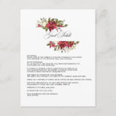 水彩フローラ結婚クリスマスゲスト詳細 エンクロージャーカード (正面)