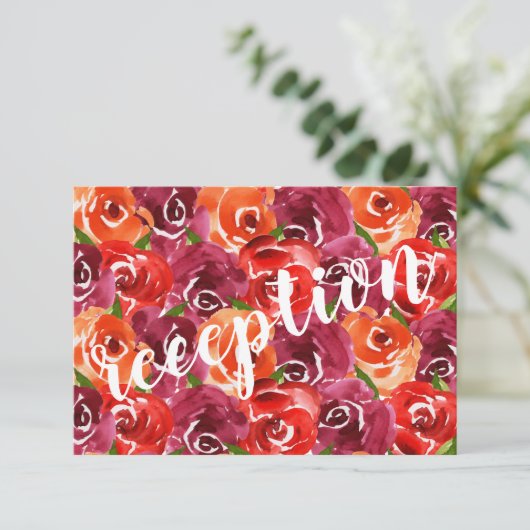 水彩フローラ結婚コラージュ エンクロージャーカード (スタンド正面)