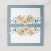 水彩フローラ結婚サマーズブルーグリーン プレイスカード (外部開封)