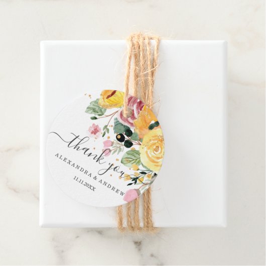 水彩フローラ結婚ズサンキュー フェイバータグ (インサイチュ)