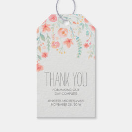 水彩フローラ結婚ズ ギフトタグ