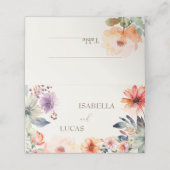 水彩フローラ結婚ズ プレイスカード (外部開封)