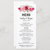 水彩フローラ結婚ズ メニュー (正面/裏面)