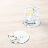 水彩フローラ結婚ズ ラウンドペーパーコースター (インサイチュ)