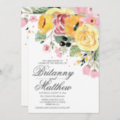 水彩フローラ結婚ズ 招待状 (正面/裏面)