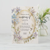 水彩フローラ結婚ズ 招待状 (スタンド正面)
