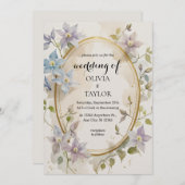 水彩フローラ結婚ズ 招待状 (正面/裏面)