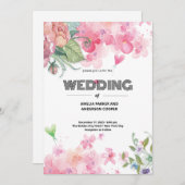 水彩フローラ結婚ズ 招待状 (正面/裏面)