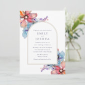 水彩フローラ結婚ズ 招待状 (スタンド正面)