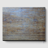 水彩フローラ結婚ズ | 木材素朴モノグラム ゲストブック (裏面)