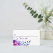 水彩フローラ結婚テーブル番号 プレイスカード (スタンド正面)