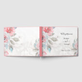 水彩フローラ結婚バラ ゲストブック (全面)