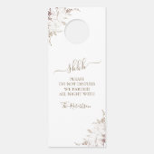 水彩フローラ結婚ラインのドアハンガー ドアノブサイン (正面)