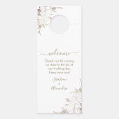 水彩フローラ結婚ラインのドアハンガー ドアノブサイン (裏面)