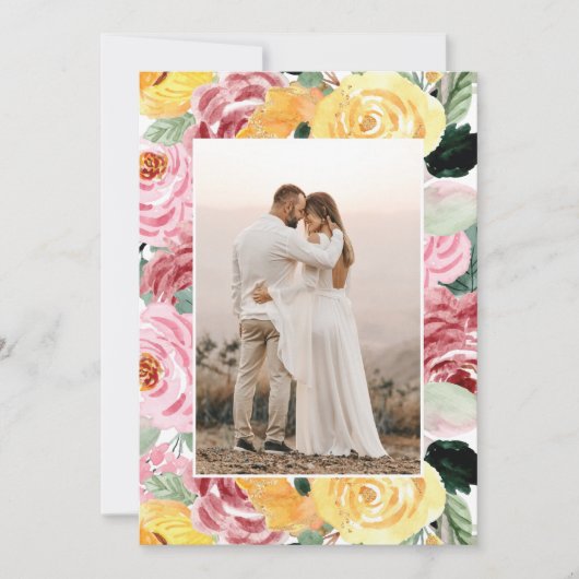 水彩フローラ結婚写真 セーブザデート (正面)