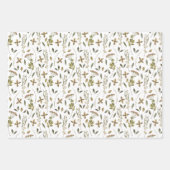 水彩フローラ結婚包装紙シート ラッピングペーパーシート (正面2)