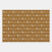 水彩フローラ結婚包装紙シート ラッピングペーパーシート (正面3)