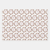 水彩フローラ結婚包装紙シート ラッピングペーパーシート (正面2)