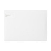 水彩フローラ結婚差出人住所ラベル ラップアラウンドラベル (正面)