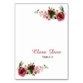 水彩フローラ結婚座席表 テーブルナンバー (正面)