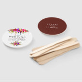 水彩フローラ結婚式の引き出物 ハンドファン (組立なし)