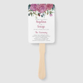 水彩フローラ結婚式扇風機 ハンドファン (正面)