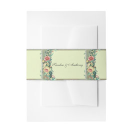 水彩フローラ結婚式招待状ベリーバンド 招待状ベリーバンド