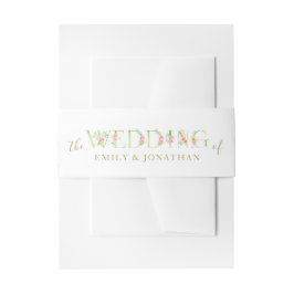 水彩フローラ結婚式招待状ベリーバンド 招待状ベリーバンド