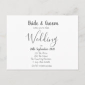 水彩フローラ結婚式招待状葉書 インビテーションポストカード (裏面)