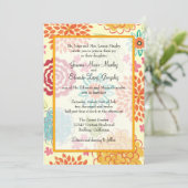 水彩フローラ結婚式招待状 招待状 (スタンド正面)