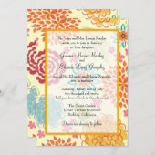 水彩フローラ結婚式招待状 招待状 (正面/裏面)