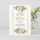 水彩フローラ結婚式招待状 招待状 (スタンド正面)