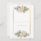 水彩フローラ結婚式招待状 招待状 (裏面)