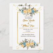 水彩フローラ結婚式招待状 招待状 (正面/裏面)