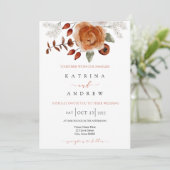 水彩フローラ結婚式招待状 招待状 (スタンド正面)