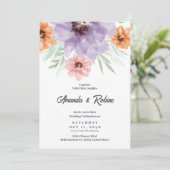 水彩フローラ結婚式招待状 招待状 (スタンド正面)