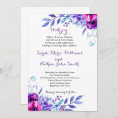 水彩フローラ結婚式招待状 招待状 (正面/裏面)