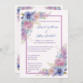 水彩フローラ結婚式招待状 招待状 (正面/裏面)