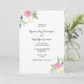 水彩フローラ結婚式招待状 招待状 (スタンド正面)