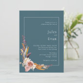 水彩フローラ結婚式招待状 招待状 (スタンド正面)