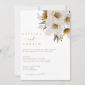 水彩フローラ結婚式招待状 招待状 (正面)