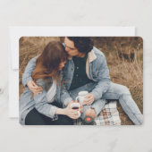 水彩フローラ結婚式日付カードを保存 セーブザデート (裏面)